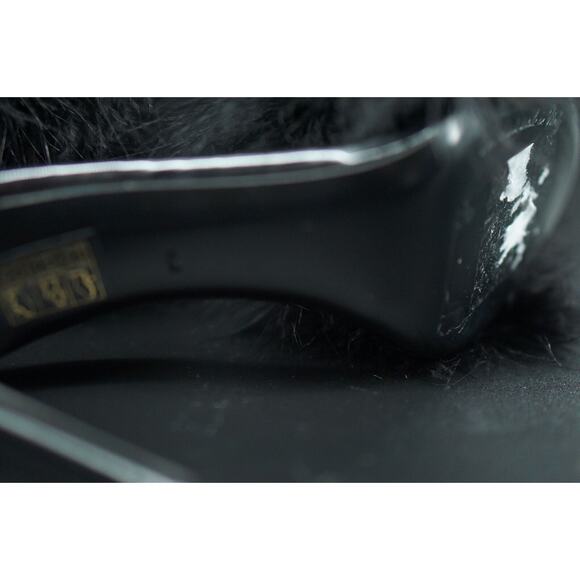 Dolce & Gabbana Feather Strap Sandal SZ 36.5 $1175 Black In store full price - Picture 9 of 10